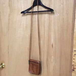 Genuine leather crossbody purse